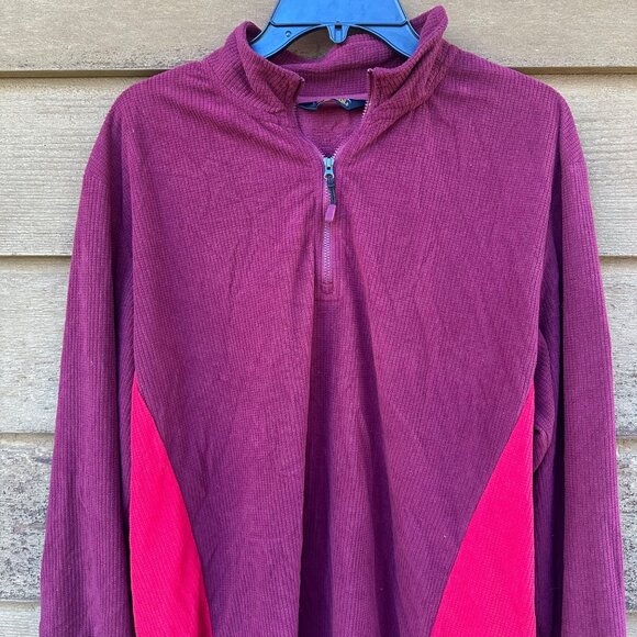 Vintage Pacific Trail Maroon Red Pull Over Long Sleeve Mens Shirt Size L - Picture 5 of 10